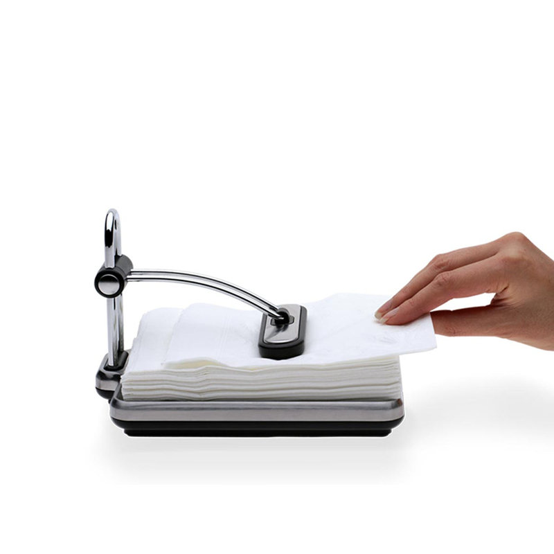 Stainless Steel Quick Grip Napkin Holder with Weighted Arm