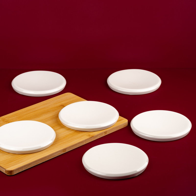 Assiette en porcelaine | Service de vaisselle artistique et moderne | 10,63 x 10,63 x 0,65 po