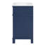 Armoire de salle de bain 24 po avec portes à fermeture douce et tablette réglable, meuble-lavabo avec lavabo en céramique-129669852