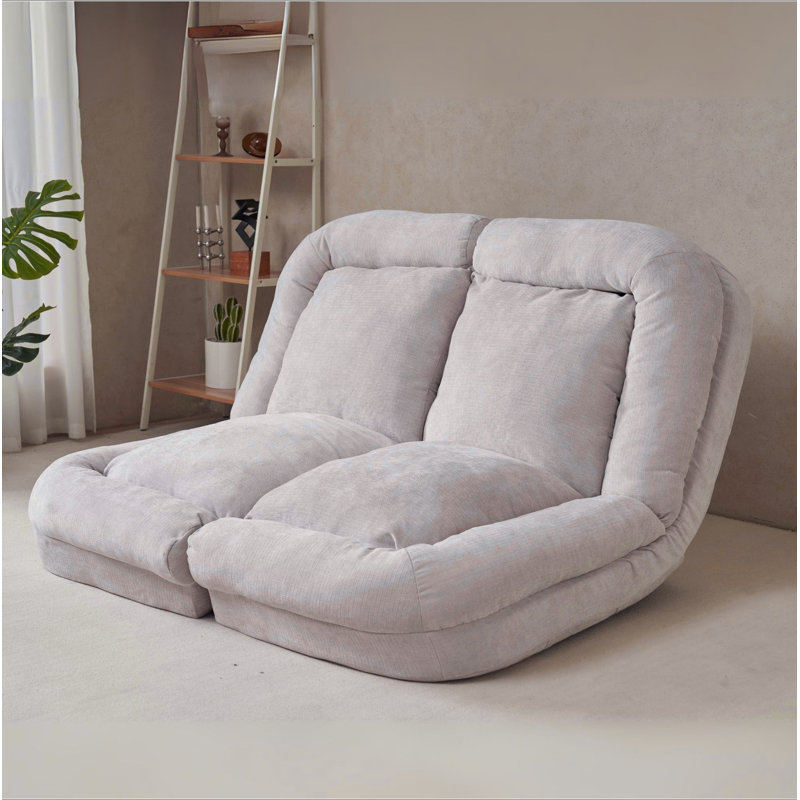 Canapé-lit convertible double escamotable, Coton blanc