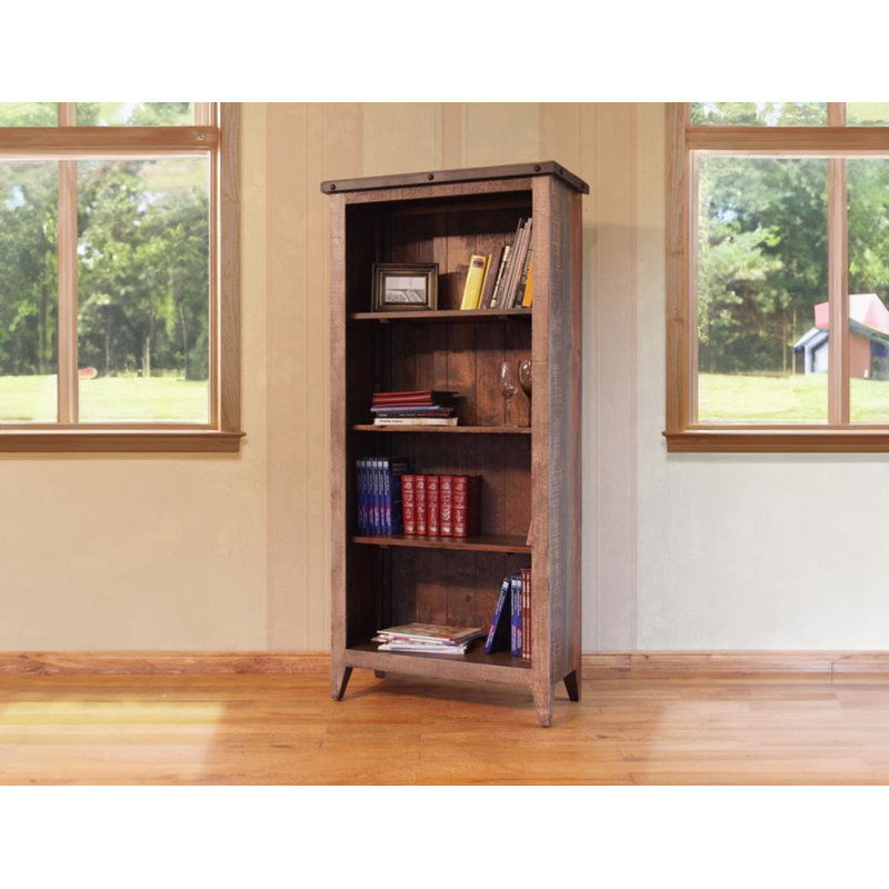 Dodge Lupita Bookcase, 12 Different Positions Available For Shelves (Includes 2 Removable Shelves, (1 Middle Fixed Shelf+2)