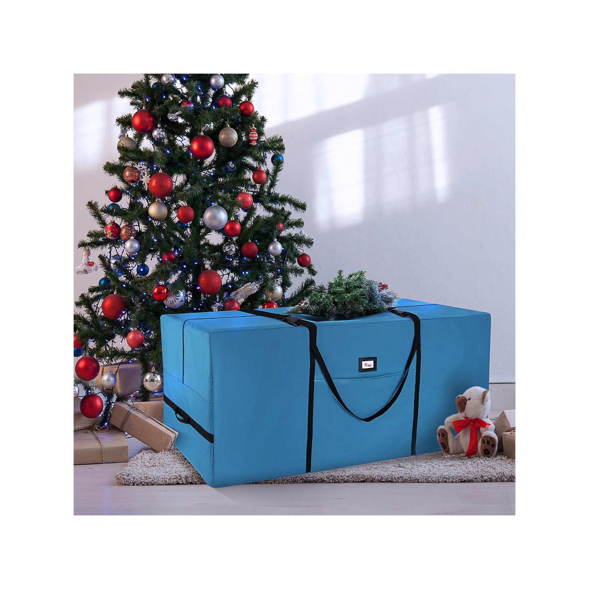 Moisture Resistant Christmas Tree Storage Bag, 60" H x 20" W x 25" D
