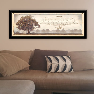 «Living Life» par Bonnie Mohr, reproduction d'art textuelle encadrée