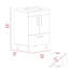 Meuble-lavabo simple blanc 2 portes