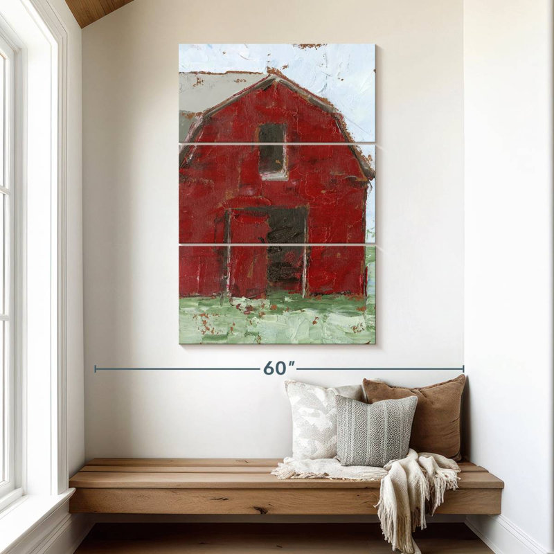 Lilie Big Red Barn I, H 50 po x l 32 po