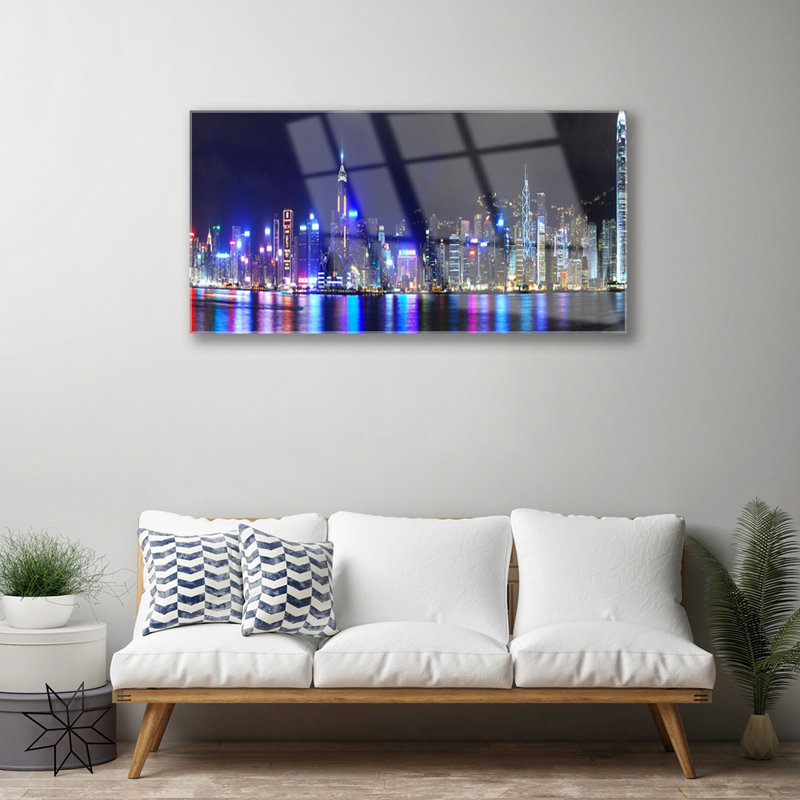 Houses City - Unframed Photograph on Glass