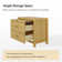 Avedikian 26.5"H Modern 2-Drawers Nightstand with Solid Wood Legs and Extendable Tray (Set of 2)
