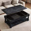 Table basse à plateau relevable rétro avec compartiment inférieur caché pour le rangement dans le salon-129385297