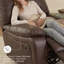 Fauteuil inclinable standard berçant en cuir Olara
