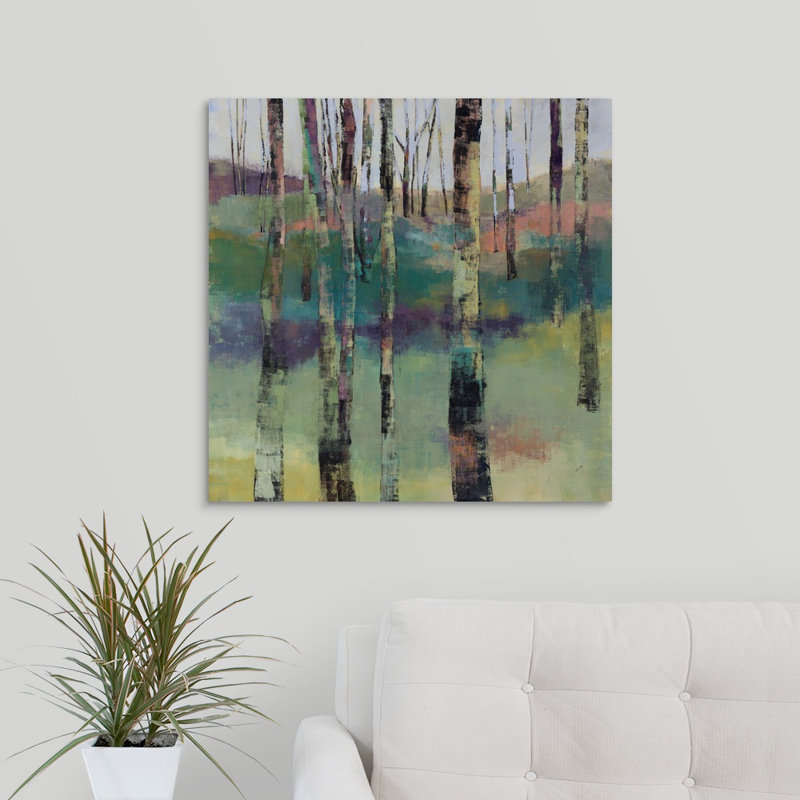 « silent sentinels », peinture sur toile, Toile tendue, H 24 po x l 24 po x p 1,25 po