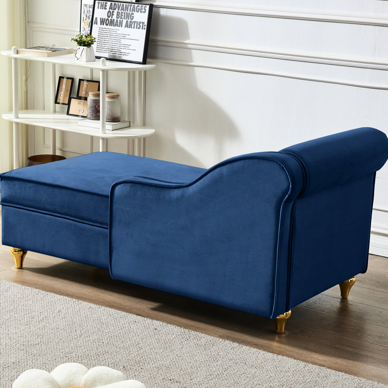 Chaise longue de rangement moderne en velours doux - Profitez de votre temps libre avec une solution pratique pour améliorer votre maison