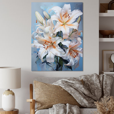 Beige et jaune Pure Lily Beauty Whispers II sur impression sur toile
