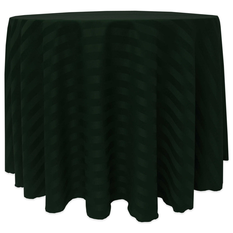 Ultimate Textile Satin Stripe Rectangular Tablecloth, Forest, 1, 120" x 120"