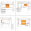 Lit mezzanine double avec bureau intégré Gleich-1593875394