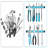 8-Pack Magnetic Tool Holder Strip (Metallic)