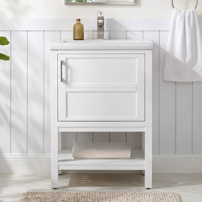 Bott 24'' Freestanding Single Bathroom Vanity with Ceramic Top