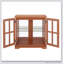 Vitrine à DEL rétro avec tablettes réglables et portes en treillis pour le décor et l'organisation de la maison-559475637