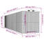 vidaXL Garden Shed Green 192x855x223 cm Galvanised Steel
