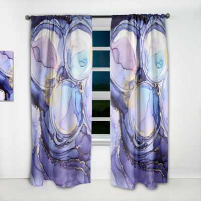 Paire de rideaux semi-transparents avec passe-tringle