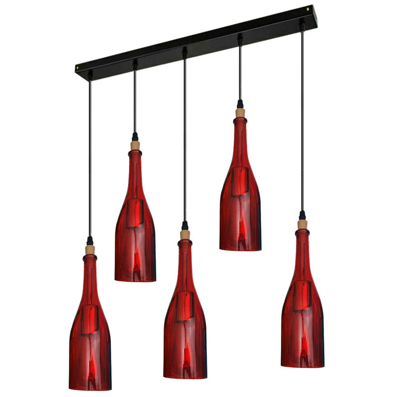 Northborough 5 - Light Cluster Pendant, Red
