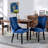 Upholstered Wing-Back Dining Chair With Backstitching Nailhead Trim And Solid Wood Legs-1489942509