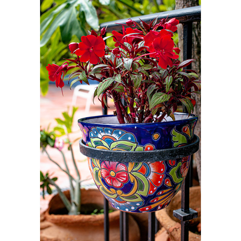 Handmade Ceramic Planter, 7" H x 9" W x 9" D