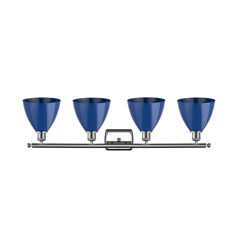 Amylee 4 - Light Dimmable Vanity Light, Blue, Polished Chrome