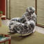 Chaise berçante rétro à motif unique