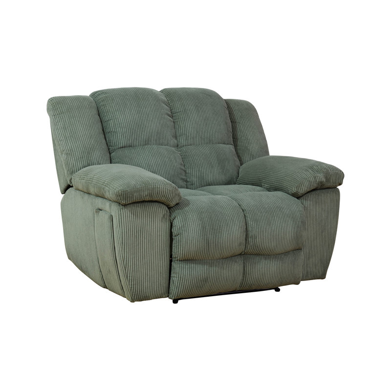 Corduroy 43" Reclining Chair, Green 