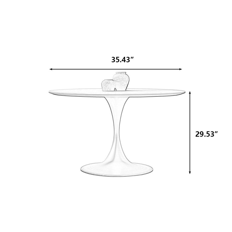 Table de salle à manger, H 29,53 po x L 35,43 po x l 35,43 po