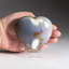 Blue Chalcedony Orca Stone Heart from Madagascar