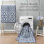 Feya Machine Woven Synthetic Damask Aera Rug in Blue/White-1218787330