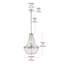 Luminaire suspendu unique en forme de larme à 5 lumières avec accents de cristal Priyank-1274553559