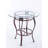 Cofield Round Glass Top Metal Base Dining Table