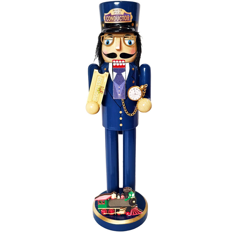 14” North Pole Conductor Nutcracker