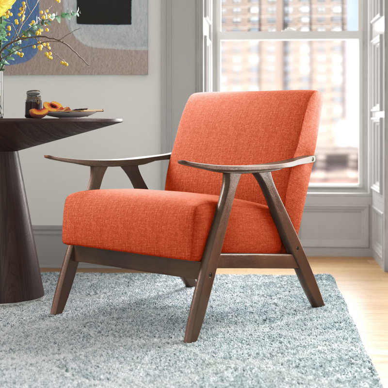 Phinnaeus Upholstered Armchair, Orange