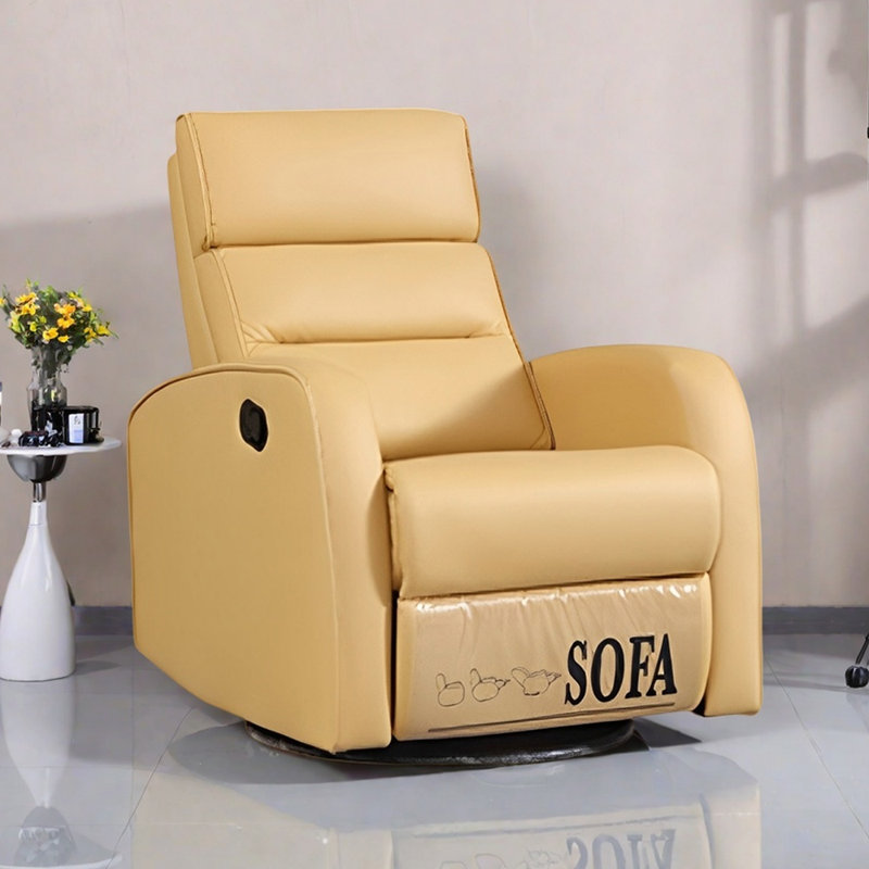 Fauteuil inclinable moderne pivotant pour salon moderne, Jaune