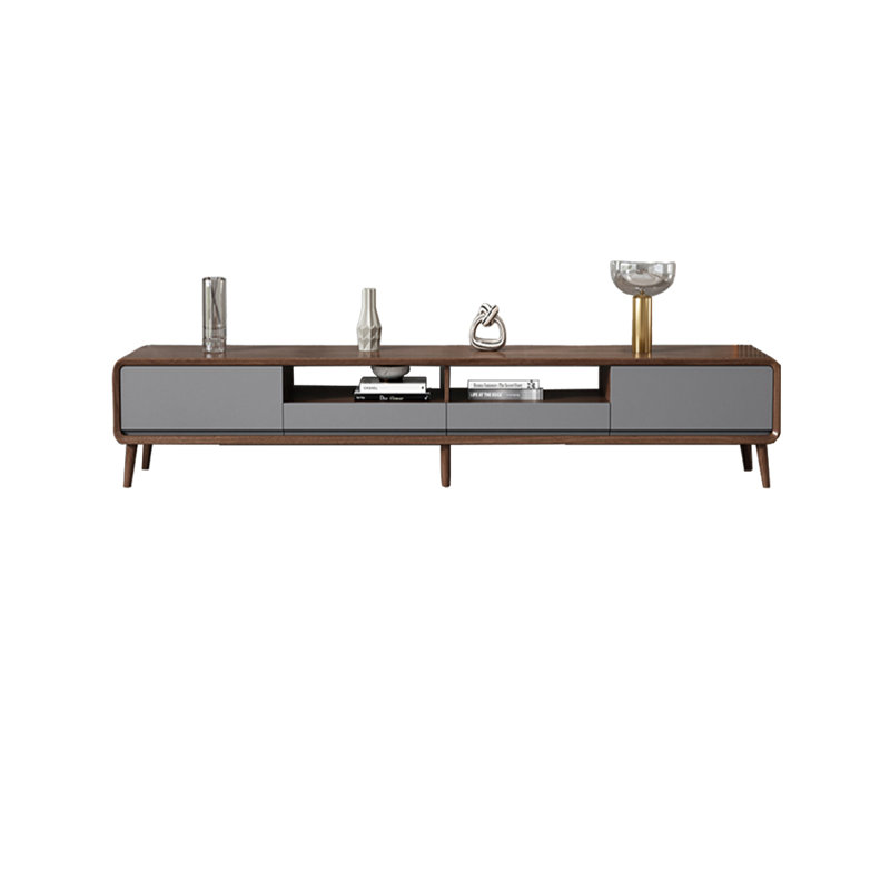 Meuble télé Nordic, H 16,93 po x L 78,74 po x l 15,75 po, Brun / Gris