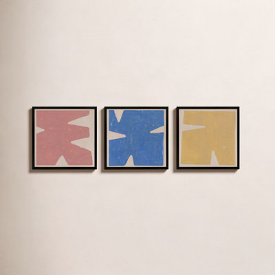 Cecily " Sculpted Pastel " Wall Art Set