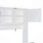 Lit escamotable mural avec bureau, tablettes de rangement et grandes armoires