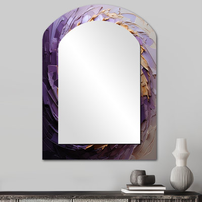 Miroir mural beige mauve spiralé Minimalisme