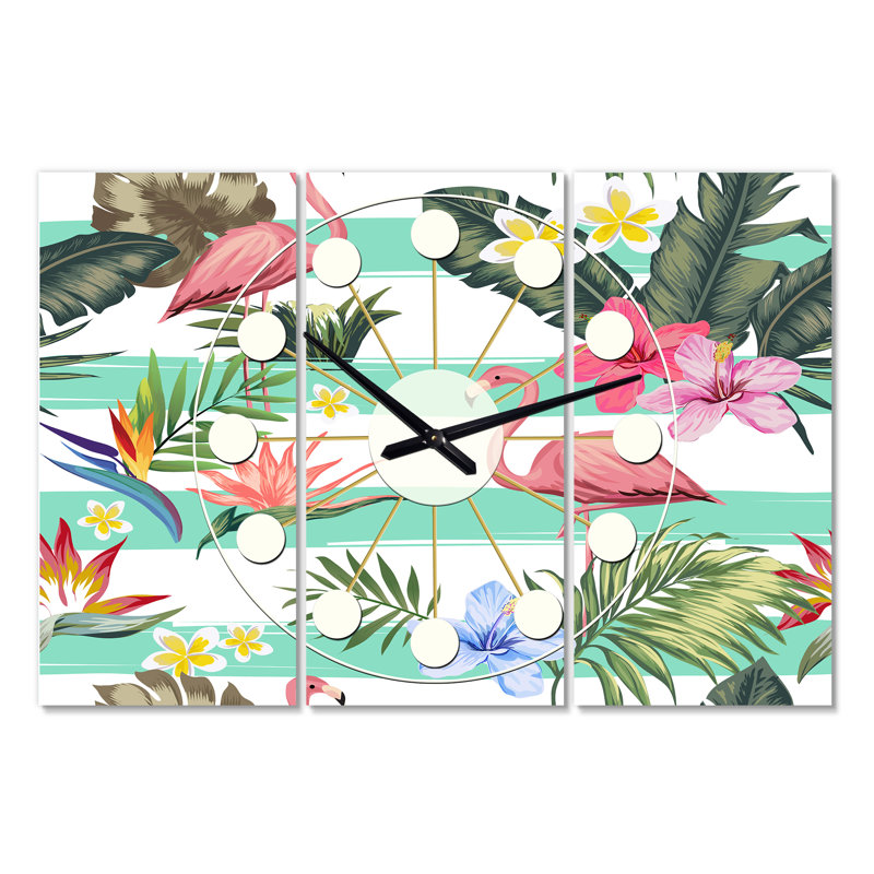Mid-Century Metal Wall Clock
