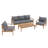 Outdoor Conversation Set with Cushions-1031785390