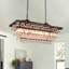Lustre rétro en cristal 6 lumières Vintage