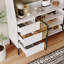 Buffet moderne avec 3 tiroirs et porte en verre