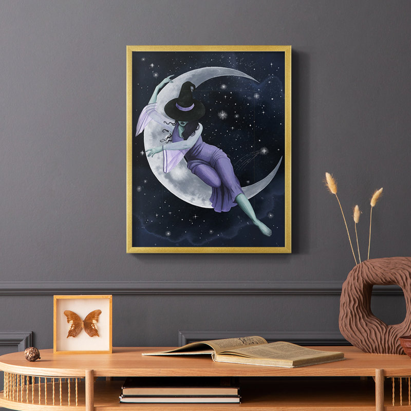 Star Sorceress II, reproduction encadrée - bois massif, Or, H 14 po x l 11 po