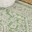 Aaleayah Medallion Textured Weave Cream/Green Indoor/Outdoor Rug-1201341610