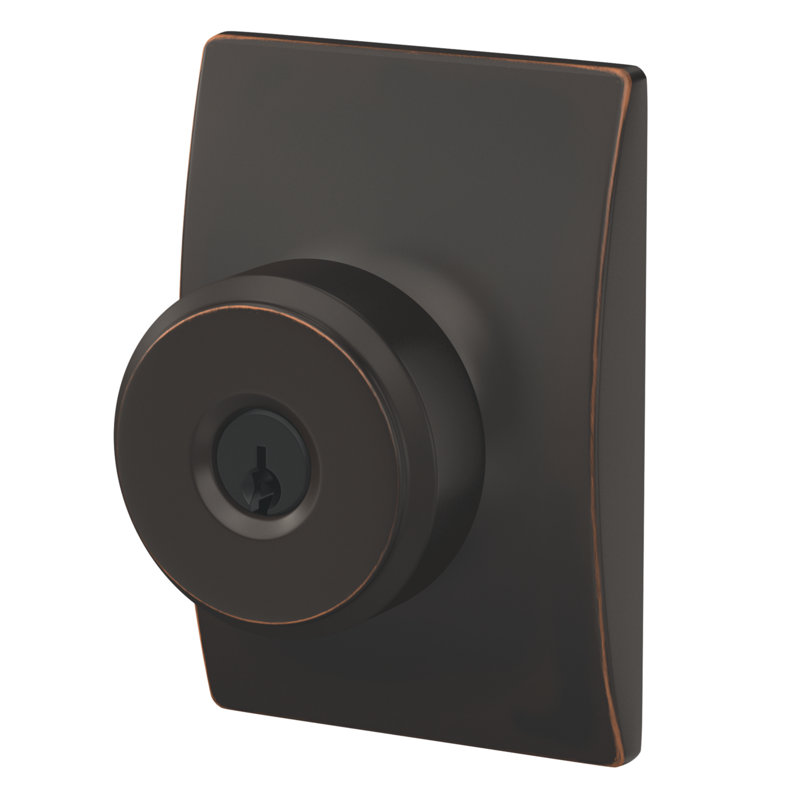 Bowery Keyed (Entry) Door Knob, Aged Bronze