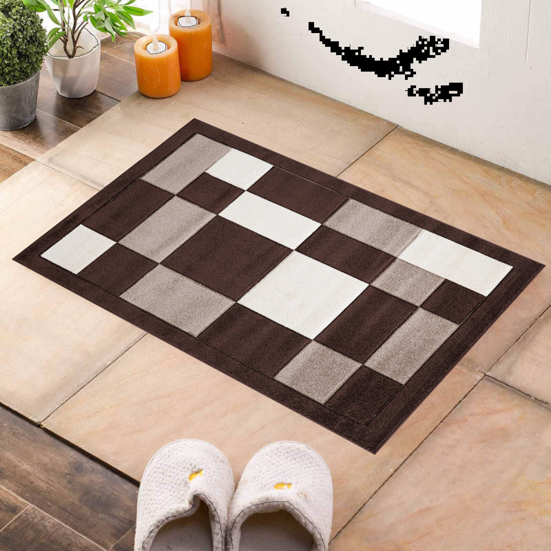Ceryce Non-Slip Indoor Doormat, Brown/Beige