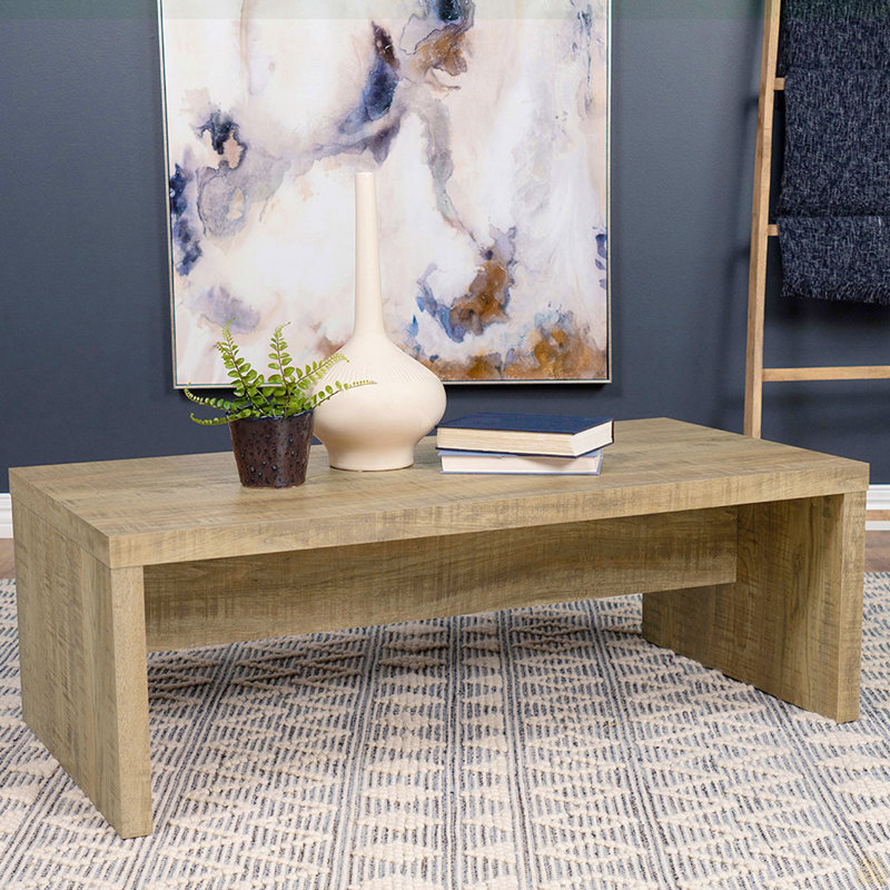Table basse rectangulaire en bois d'ingénierie